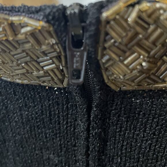 Don Sayres for Wellmore Dress Small Black Sequin Santana Knit USA Vintage 80s - Picture 10 of 10